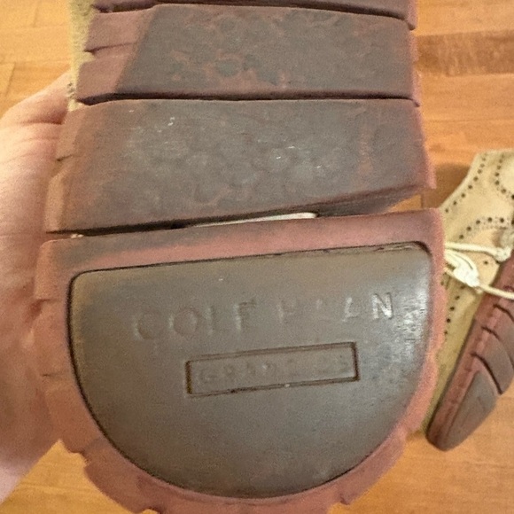 Beige Suede Brogue Shoes -Cole Haan - Picture 4 of 5